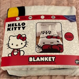 Hello Kitty Black and White Blanket